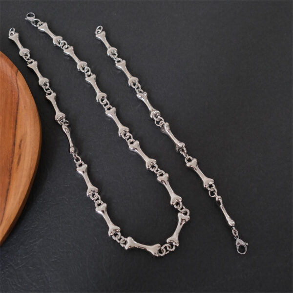 Wholesale Silver retro bone and joint chain necklace