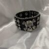 Wholesale Cross punk rhinestone leather willow nail bracelet