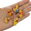 Wholesale 10pcs embossed yellow cartoon bear acrylic beads