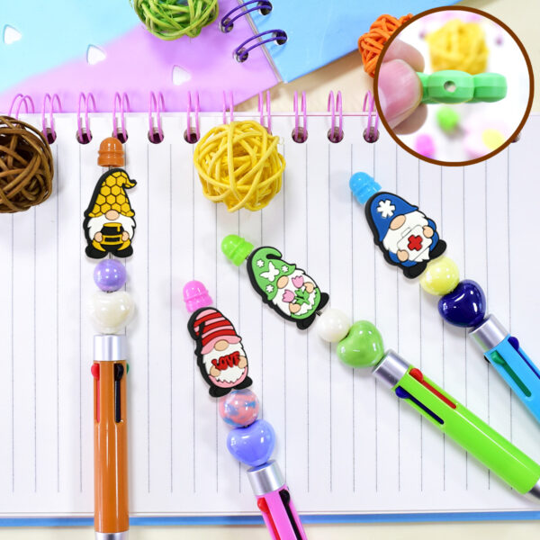 Wholesale Random 100pcs Color Cartoon Hat Small People Focal Beads