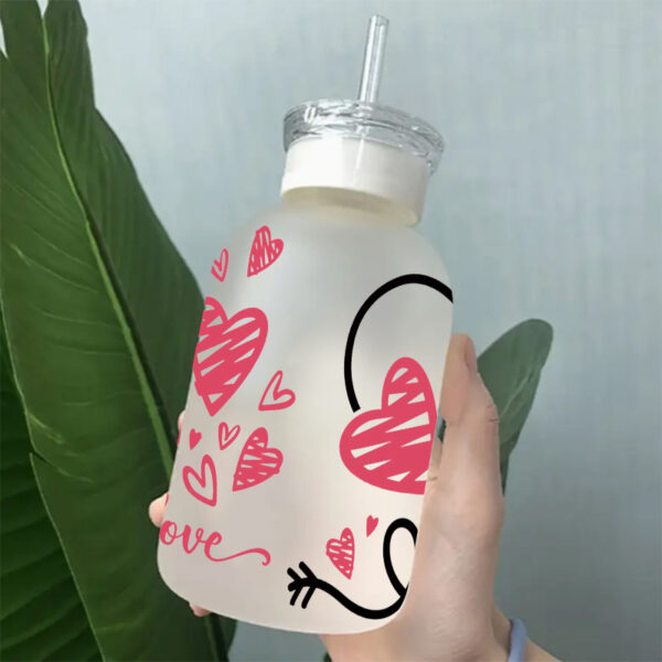 Wholesale Colorful Valentine's Day Heart 16oz Cup UV DTF Wraps