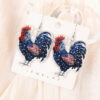 Wholesale Double sided Independence Day Butterfly Chicken Acrylic Earrings