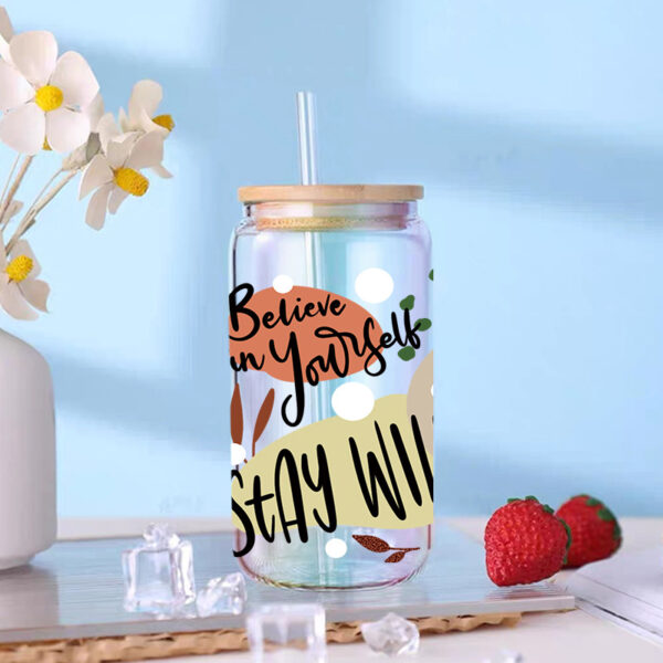 Wholesale Uv Transfer Sticker Glass C Crystal Label Crystal Sticker Exclusive for 16oz Glass C Special Sticker 23Cmx11Cm
