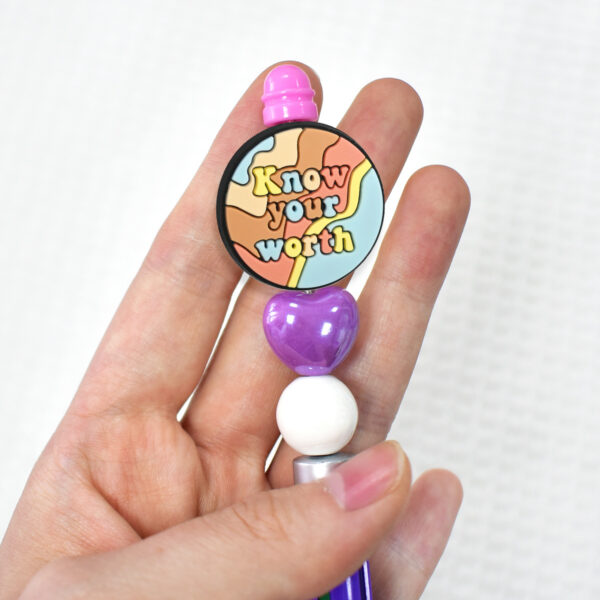 Wholesale 100pcs Phrase Pen Bead Jewelry Accessories DIY Removable Pen Beads