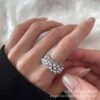 O1CN01tLzOzG1k0virSwN36_2221230424622-0-cib Wholesale Light Luxury Pearl Zircon Open Ring Niche Exquisite Finger Ring