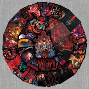 Wholesale 50pcs black and red horror character cartoons