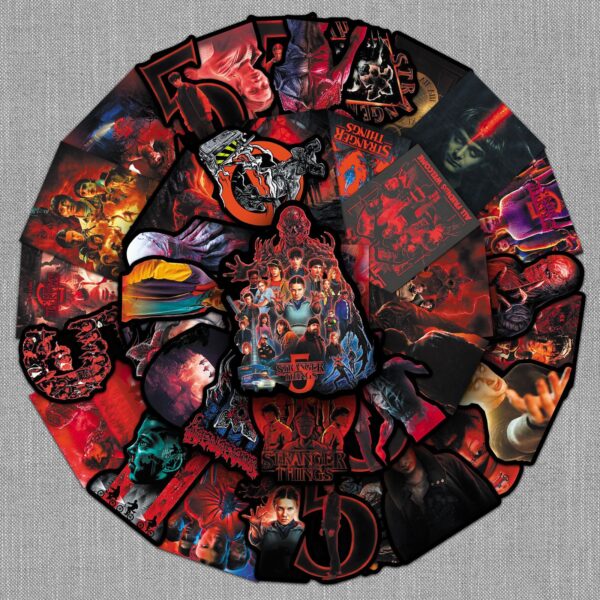 Wholesale 50pcs black and red horror character cartoons