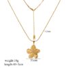 Wholesale Gold and silver flower long pendant necklace