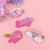 Wholesale Children's Sparkling Powder Ice Cream Bar Rainbow Star Hair Clip
