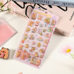 3D Embossed Sticker [Kapibala/Pink]/Bag