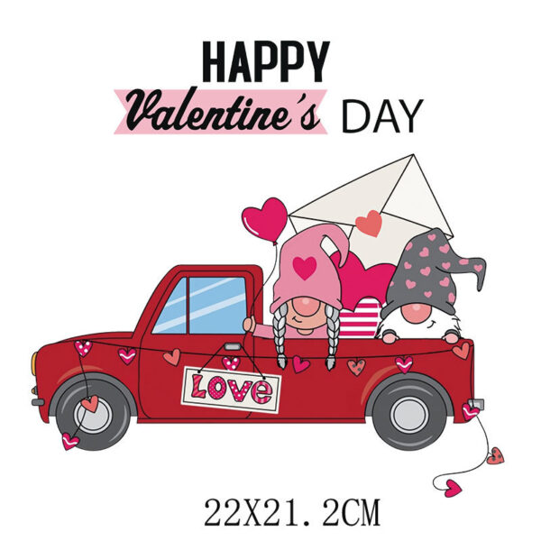 Wholesale Pink Valentine's Day Pattern UV DTF Ready to Press Transfers Wrap