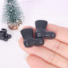 Wholesale Miniature plastic black short boots Doll Accessories