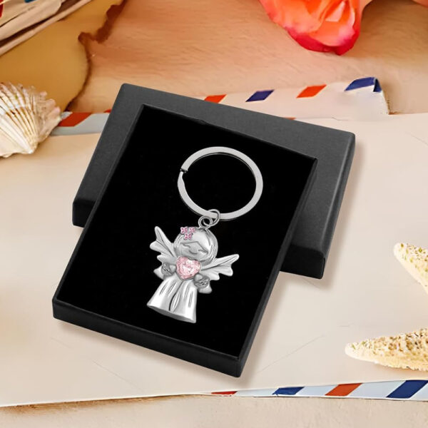 Wholesale Smile Guardian Angel Jewelry Zircon Love Keychain