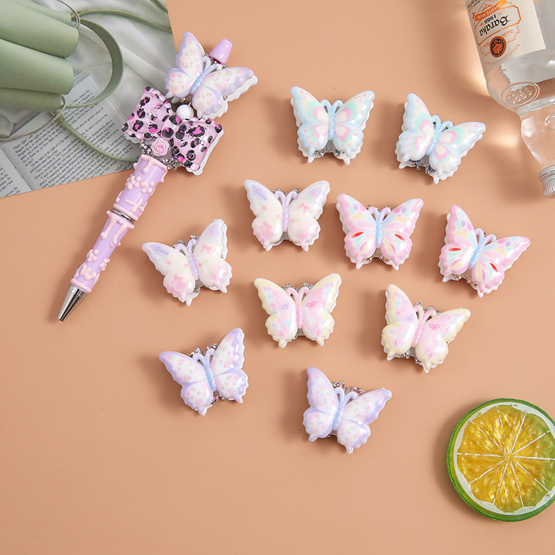 Wholesale beaded pen beads material resin printed pen beads