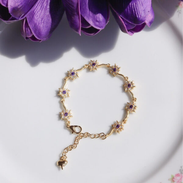 Wholesale Sweet Flower Cute Purple Sunflower Bracelet