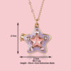 Wholesale opening and closing five-pointed star colored diamond clavicle chain starfish necklace