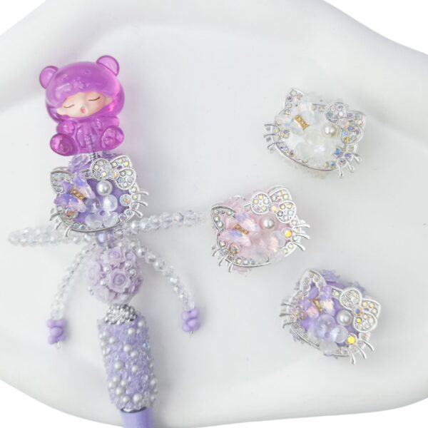 Wholesale Tide Play Heavy Work Finished Products String Pen Meng Grain Pen diy Accessories KT Heavy Industry Alloy Accessories Yunmeng Yu Bead Pen