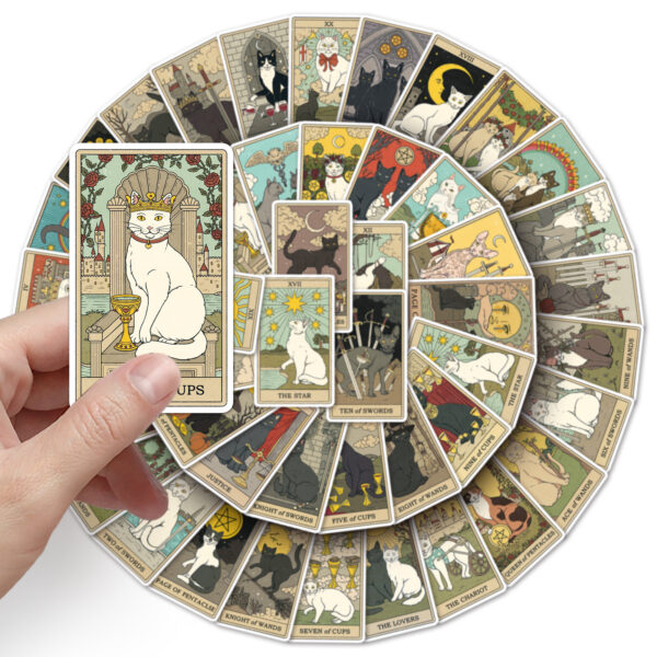 Wholesale cat tarot graiti personality stickers