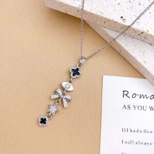 Xl5255 bow star necklace silver