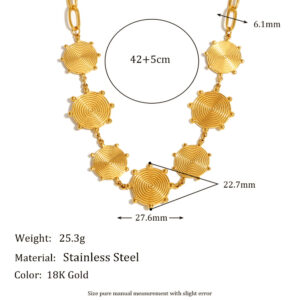 Heating plate necklace-gold