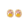 Wholesale Enamel inlaid diamond flower butterfly earrings