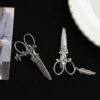 Wholesale personality scissors hairpin leaves star pendant hair clip