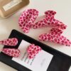 Wholesale Pink leopard print shark clip acrylic hair clip