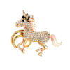 Wholesale Gold studded diamond unicorn metal keychain