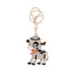 Wholesale Cute Rhinestone Baby Cow Keychain