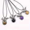 Wholesale Dragon shaped pendant amethyst brand necklace