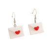 Wholesale Rose envelope Valentine's Day soft ceramic earrings