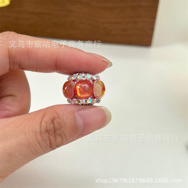 Wholesale 10pcs cat's eye stone mocha cube zircon beads
