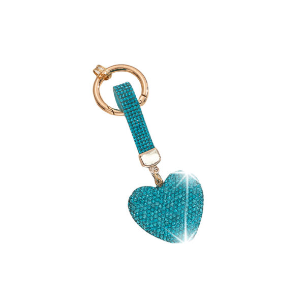 Wholesale Cute Cartoon Keychain Pendant Diamond-Encrusted Peach Heart Keychain