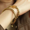 Wholesale Vintage U-shaped Tang Grass Horseshoe Bracelet
