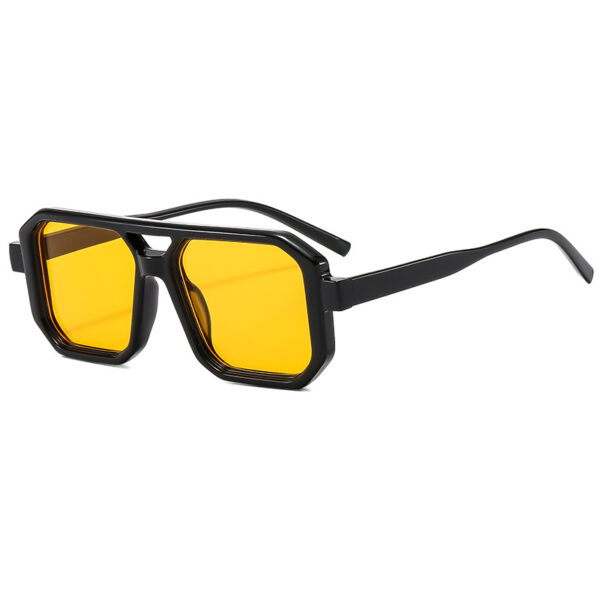 Wholesale Retro Pilot Double Beam Large Frame Sunglasses