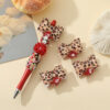 Wholesale 10pcs Cute Leopard Bow Flower Bead Accessories DIY Beads