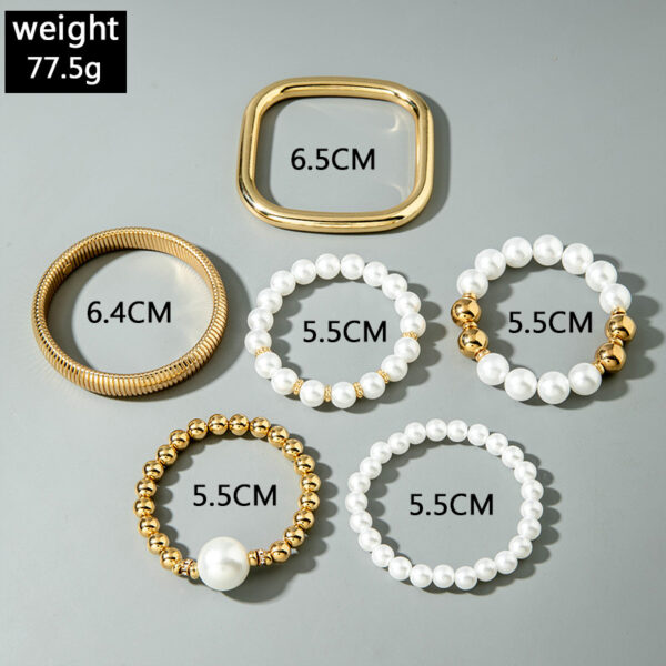 Wholesale Vintage Bracelet Layered With A Pearl Bracelet.