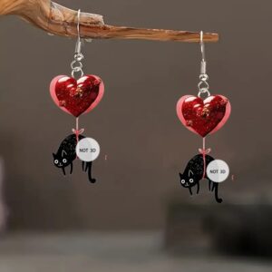 Goblet red wine glass earrings 3