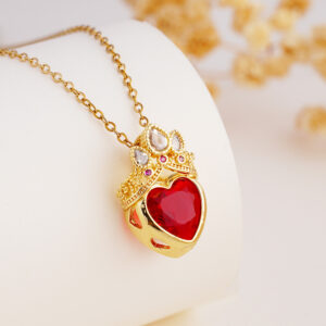 Crown heart red gold 1489