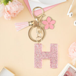 Pink h keychain