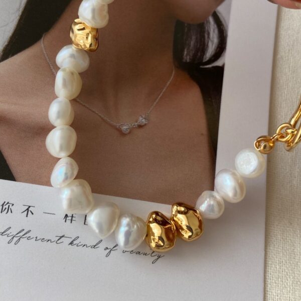 Wholesale Baroque Pearl OT Buckle Natural Fluid Bracelet