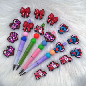 Wholesale Random 100pcs Valentine's Day Color Cartoon Focal Beads
