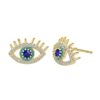 Wholesale Demon Eye Blue Eye Diamond-Studded Open Ring