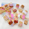 Wholesale 10pcs Cartoon Cute Bread Cat Acrylic Beads
