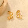 O1CN01trW0xb1V7bGl0DAGT_2214103262606-0-cib Wholesale 18k Gold-Plated Irregular Hollow Heart Earrings for Women