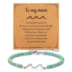 Card + turquoise wave bracelet