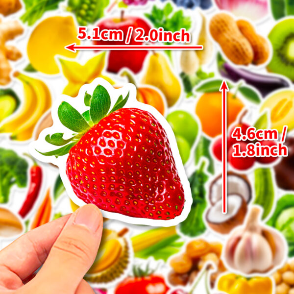 Wholesale 50 Cute Apple Banana Fruit and Vegetable Cartoon Stickers