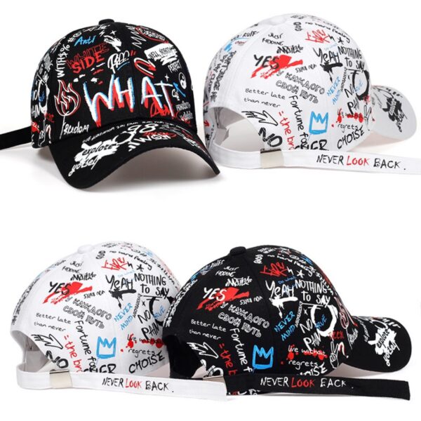 Wholesale Personalized colorful graffiti street baseball cap