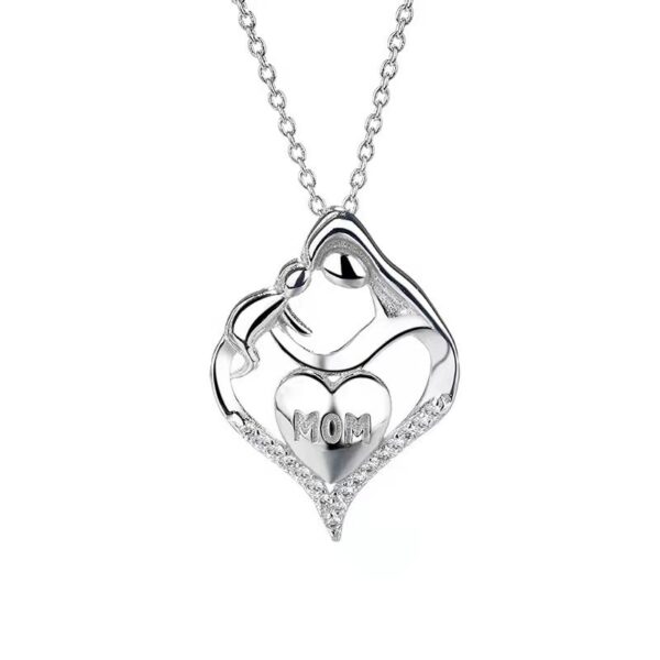Wholesale Mother-Child Pendant Mother's Day Gift Heart-Shaped Necklace