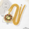 Wholesale Rotatable Clock and Diamond Personality Necklace